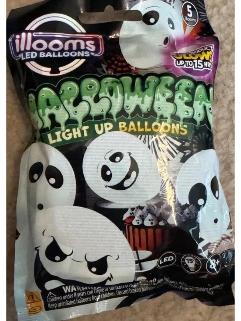 Lot of 2 Led Halloween Ballons